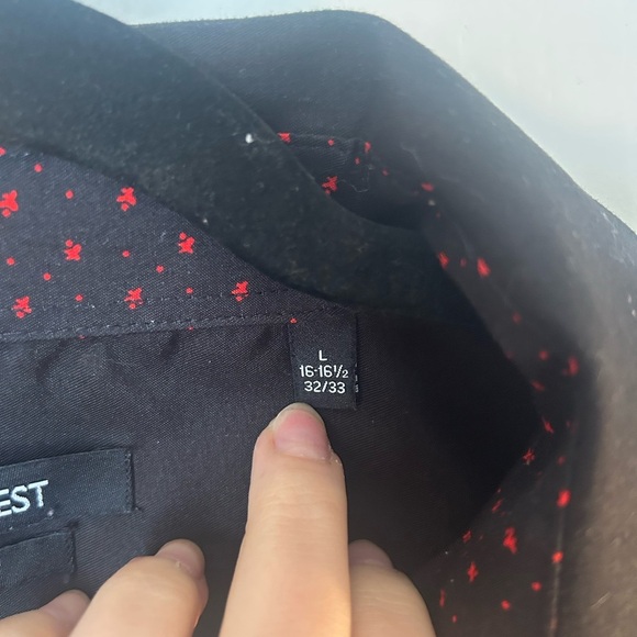 Nine West Slim Fit Men's Black Button-Down Shirt - Picture 2 of 4